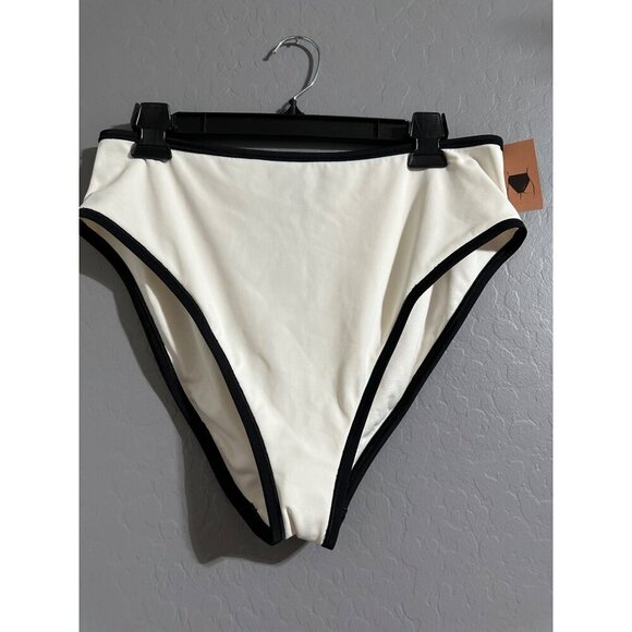 Shade & Shore Contrast Binding Demi Underwire Top High Leg H-Rise Bikini 38DD/L - Picture 7 of 8